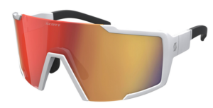 Scott Brille Shield white matt / red chrome